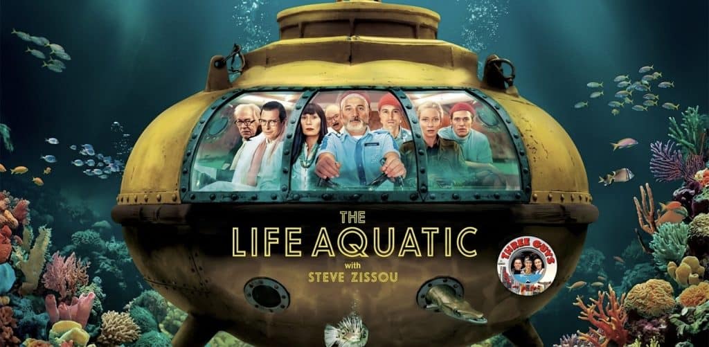 Submarine from The Life Aquatic with Steve Zissou, featuring characters inside.