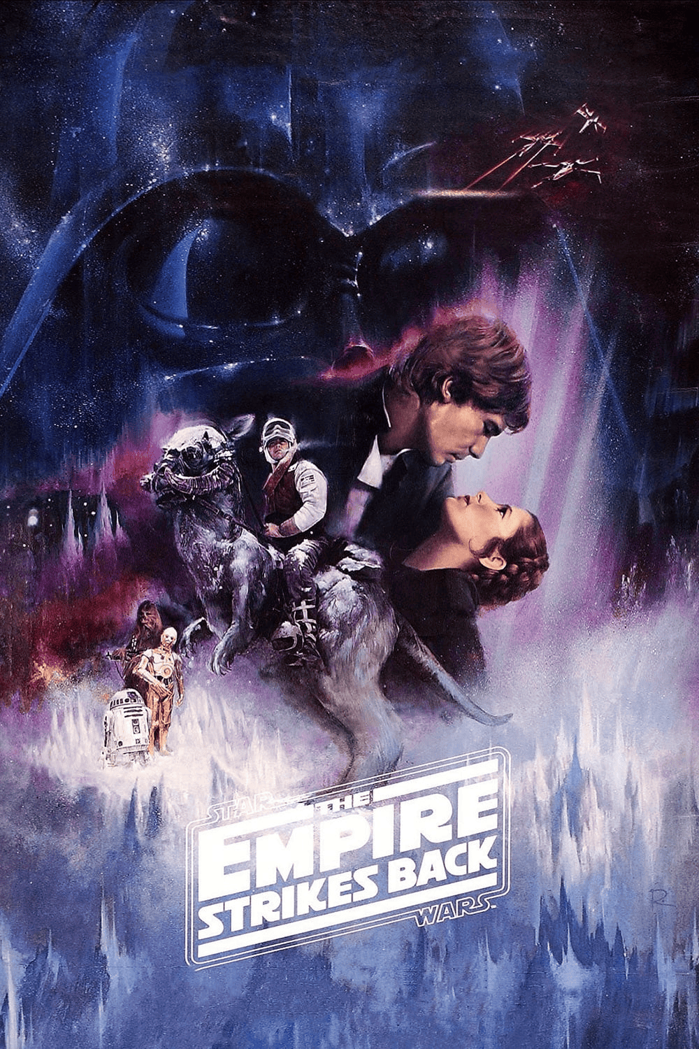 Painted movie illustration inspired by The Empire Strikes Back